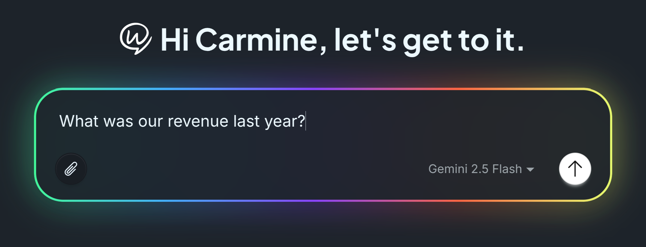 Start asking illustration (dark mode)